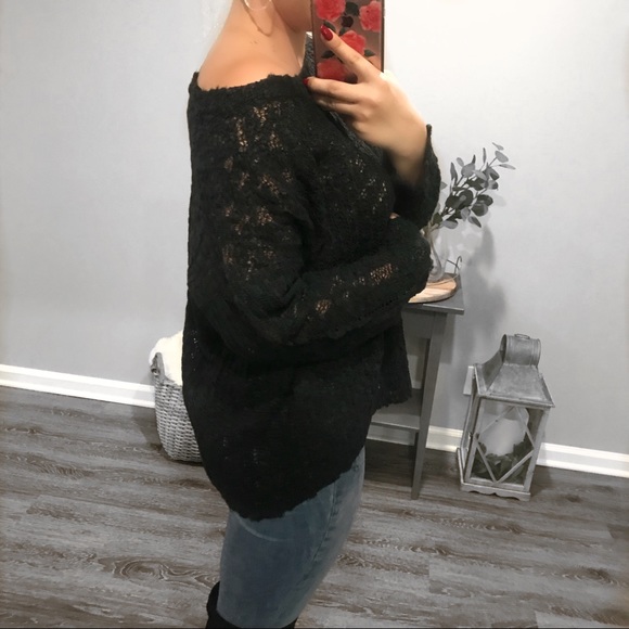 Black Knit Cozy Sweater - Picture 2 of 3